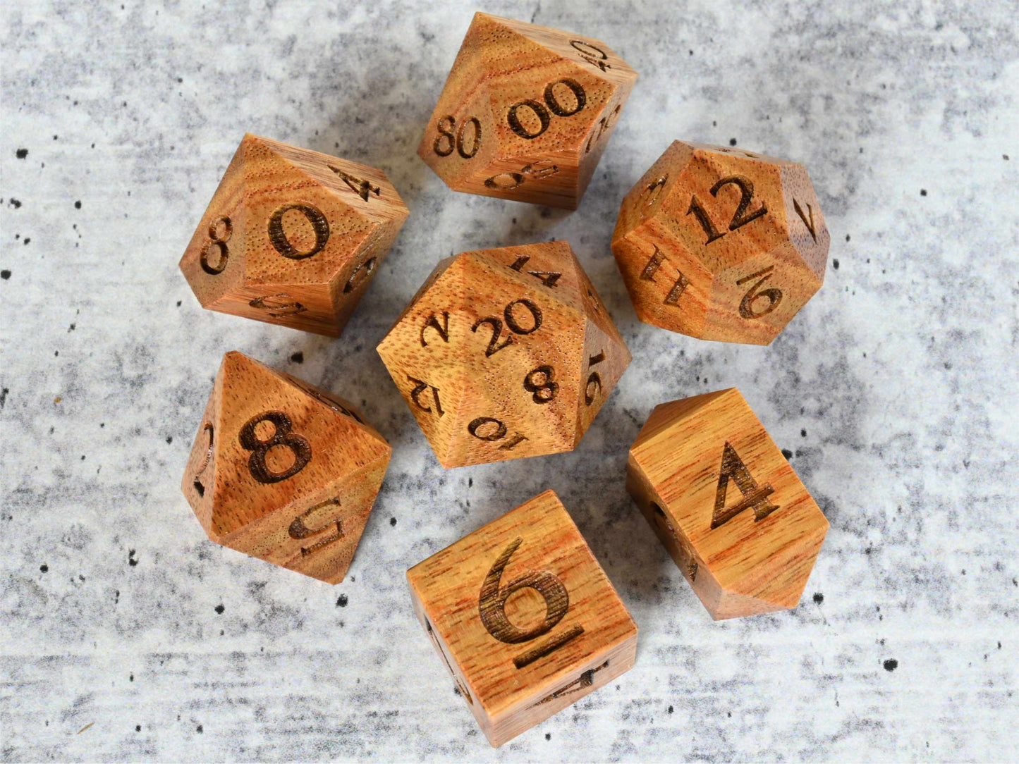 Canarywood dice set dnd ttrpg