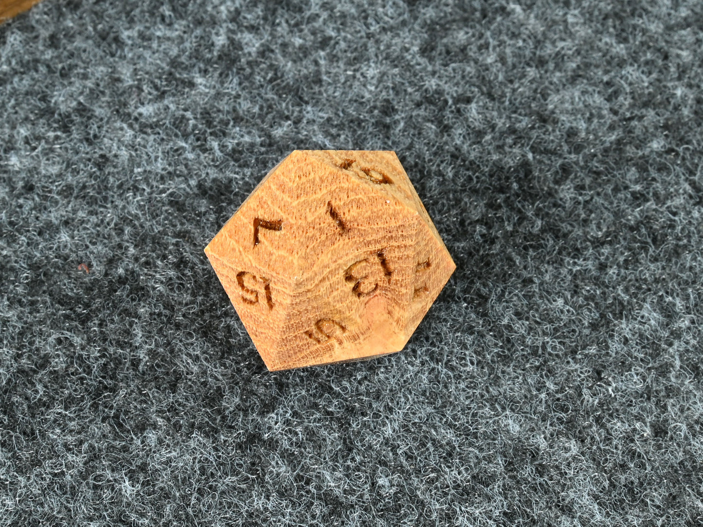 coffeetree wood d20 for dnd rpg