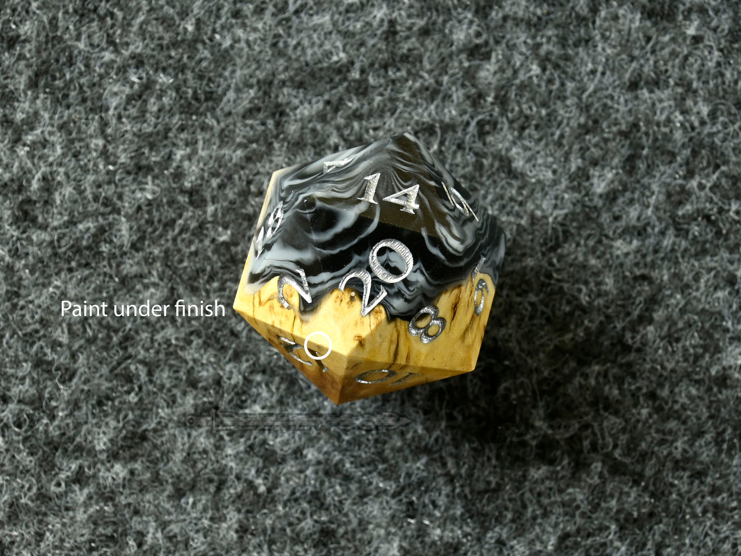 Fel - Brown Mallee Burl D20 for dnd ttrpg