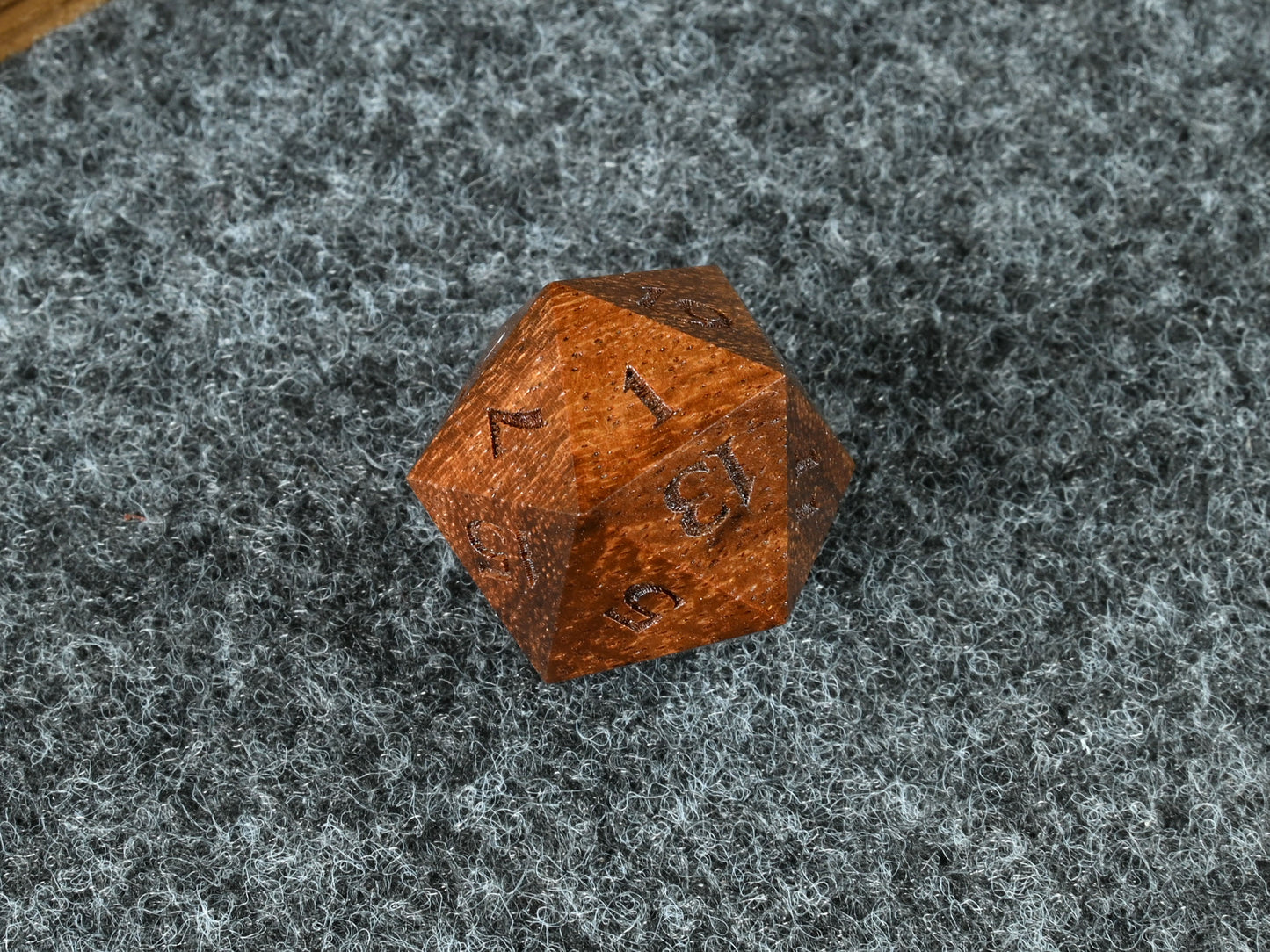 granadillo wood d20 for dnd rpg