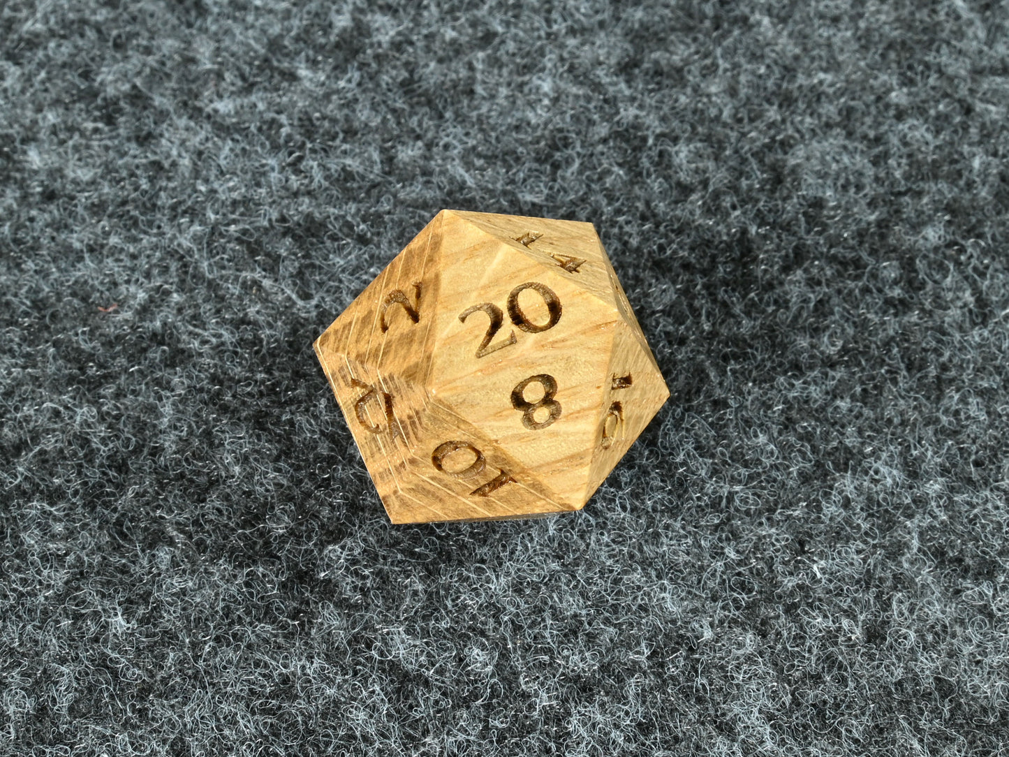 White Oak wood D20 for dnd rpg