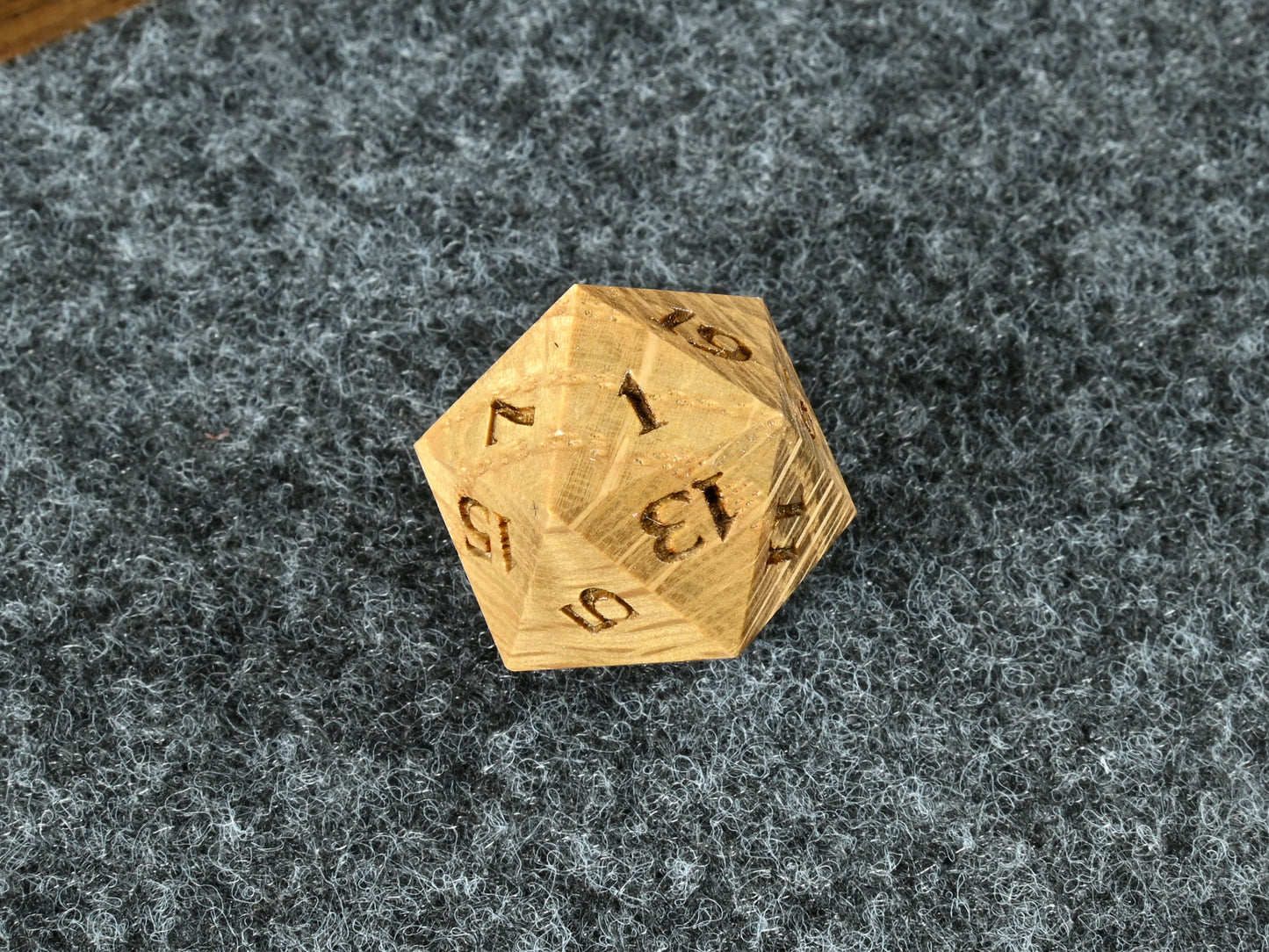 White Oak wood D20 for dnd rpg
