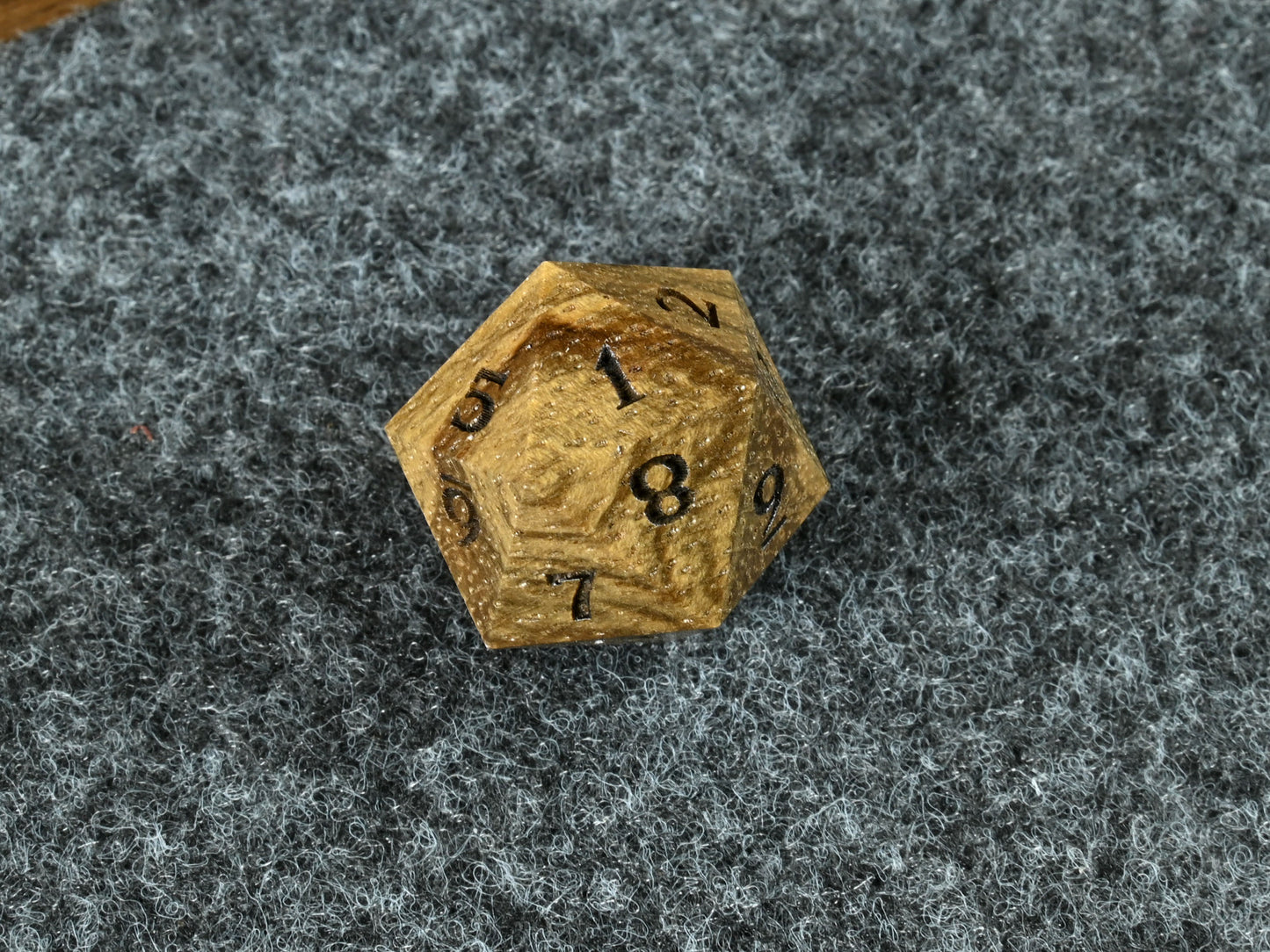 Black limba wood spindown d20