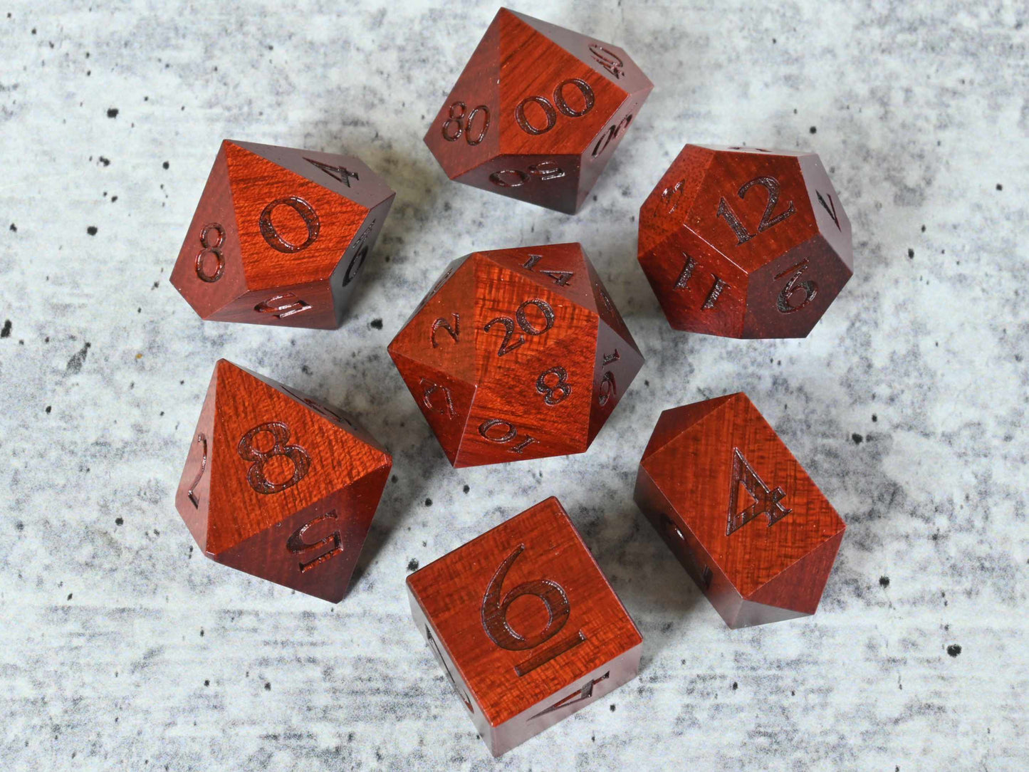 bloodwood dice set for dnd ttrpg