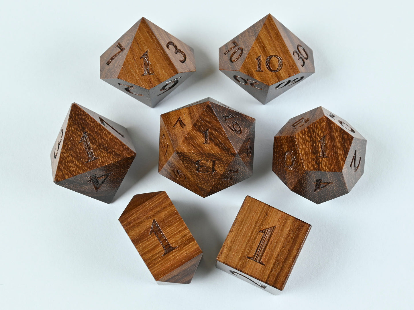 granadillo wood dice set