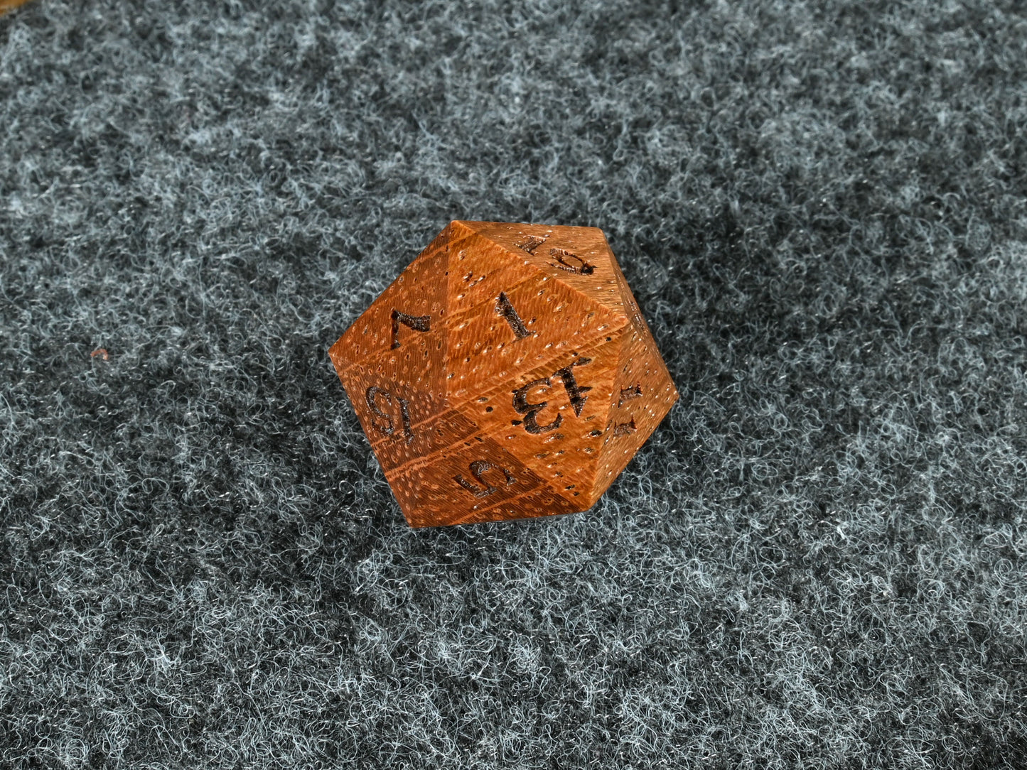 Jatoba wood d20 for dnd rpg