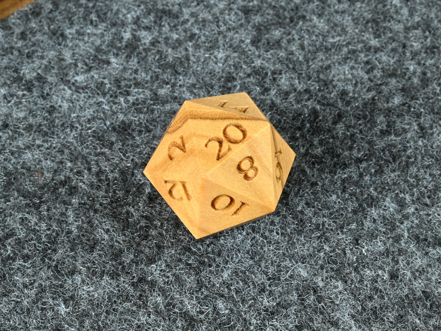 Olivewood d20 for dnd rpg