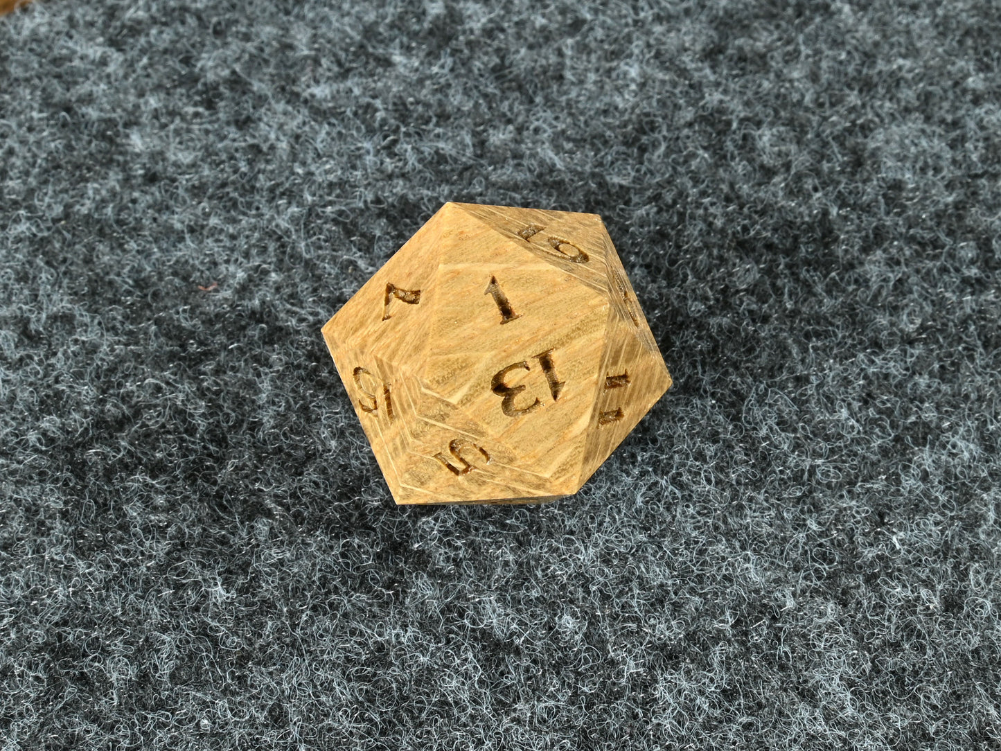 White Oak wood D20 for dnd rpg