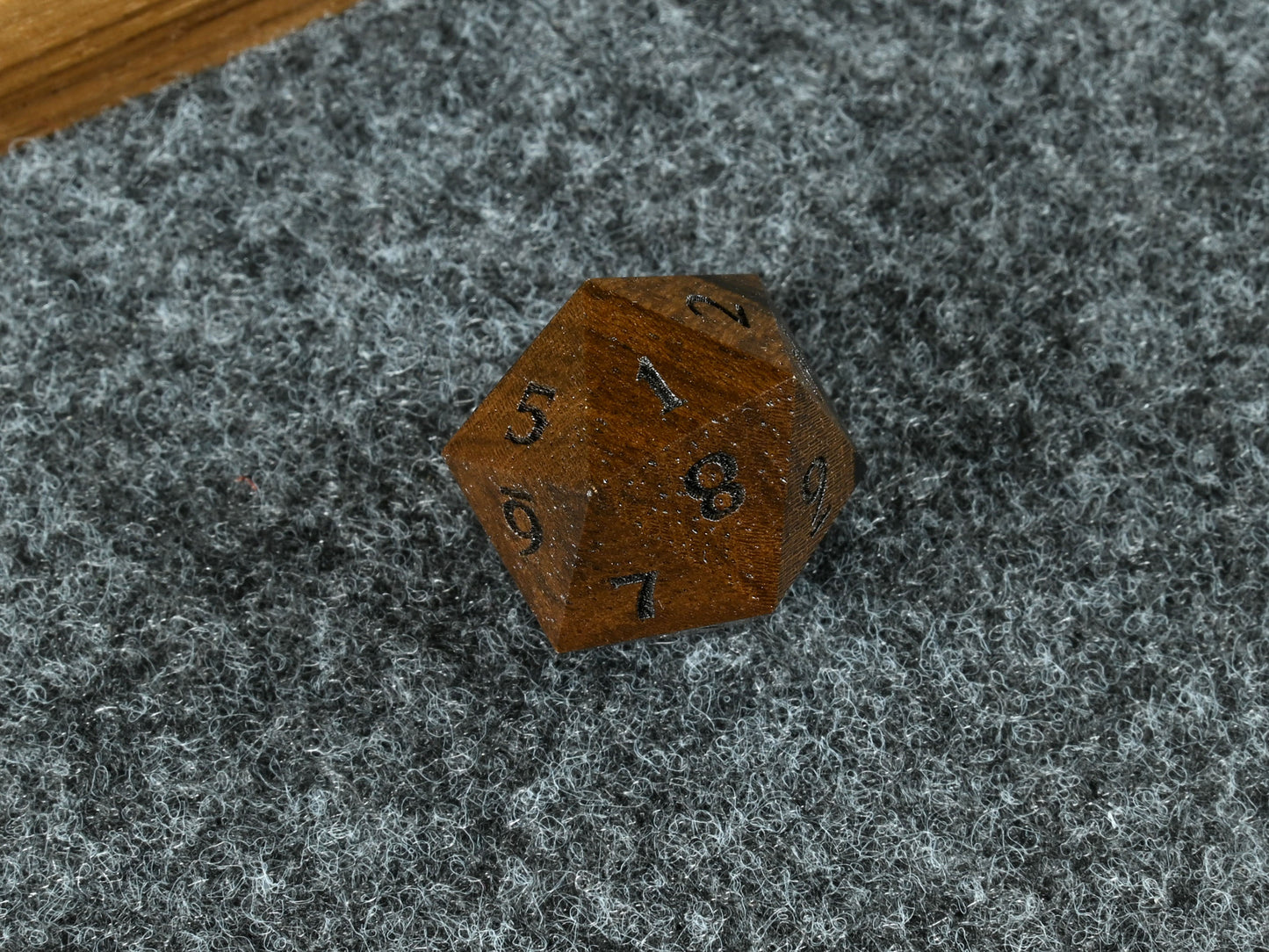 Ziricote wood spindown d20