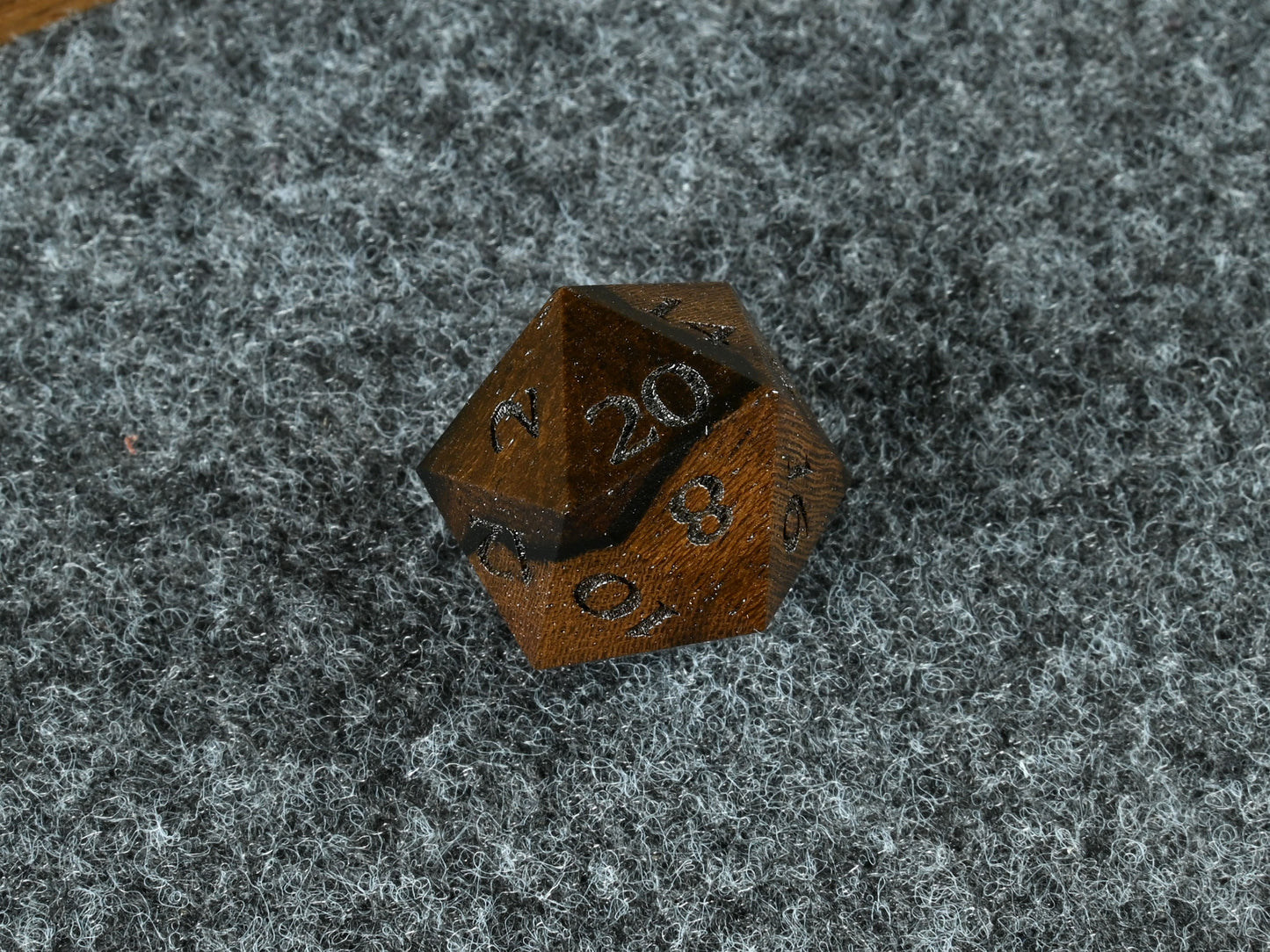 Ziricote D20 for dnd rpg