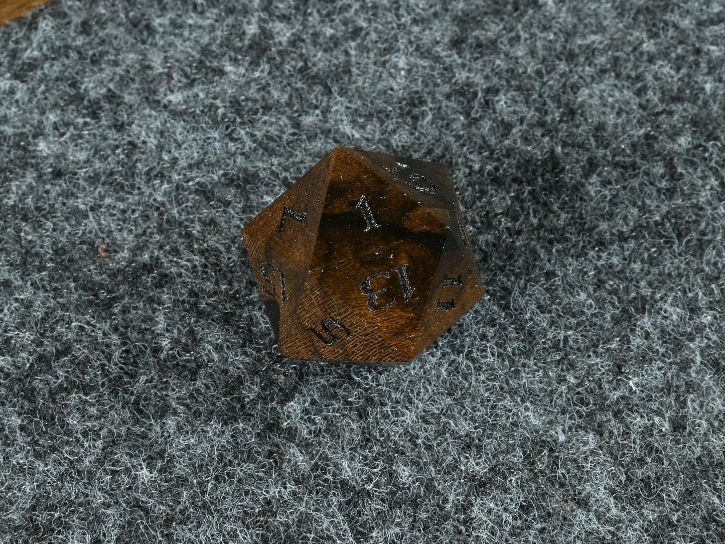 Ziricote D20 for dnd rpg