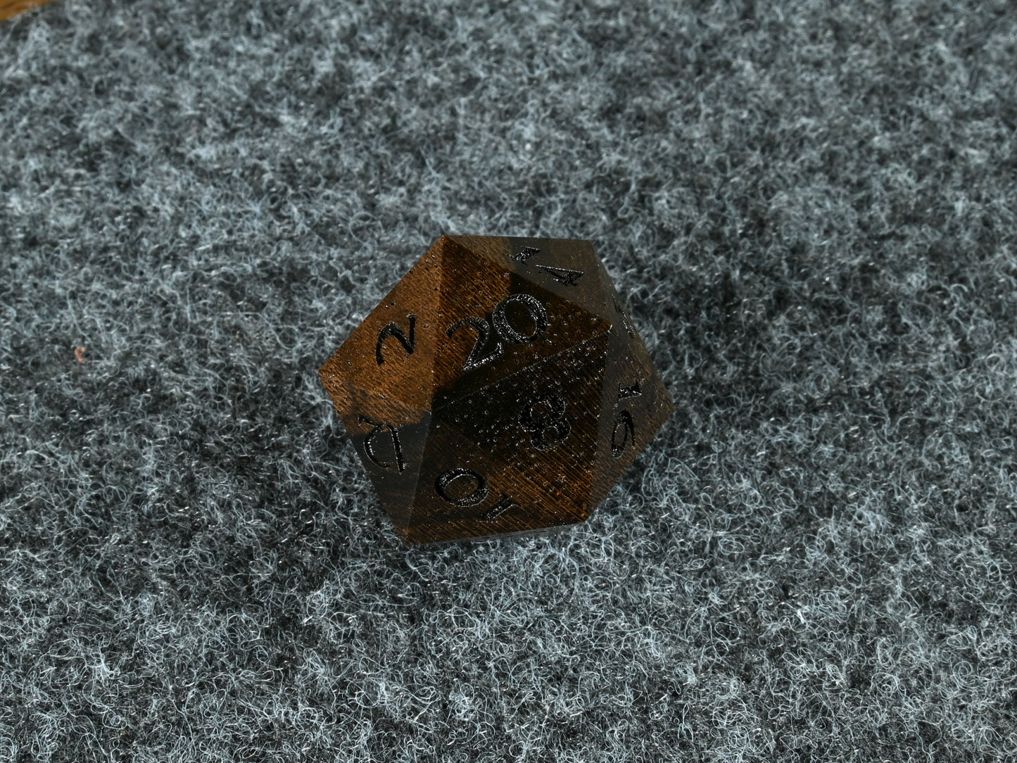 Ziricote D20 for dnd rpg