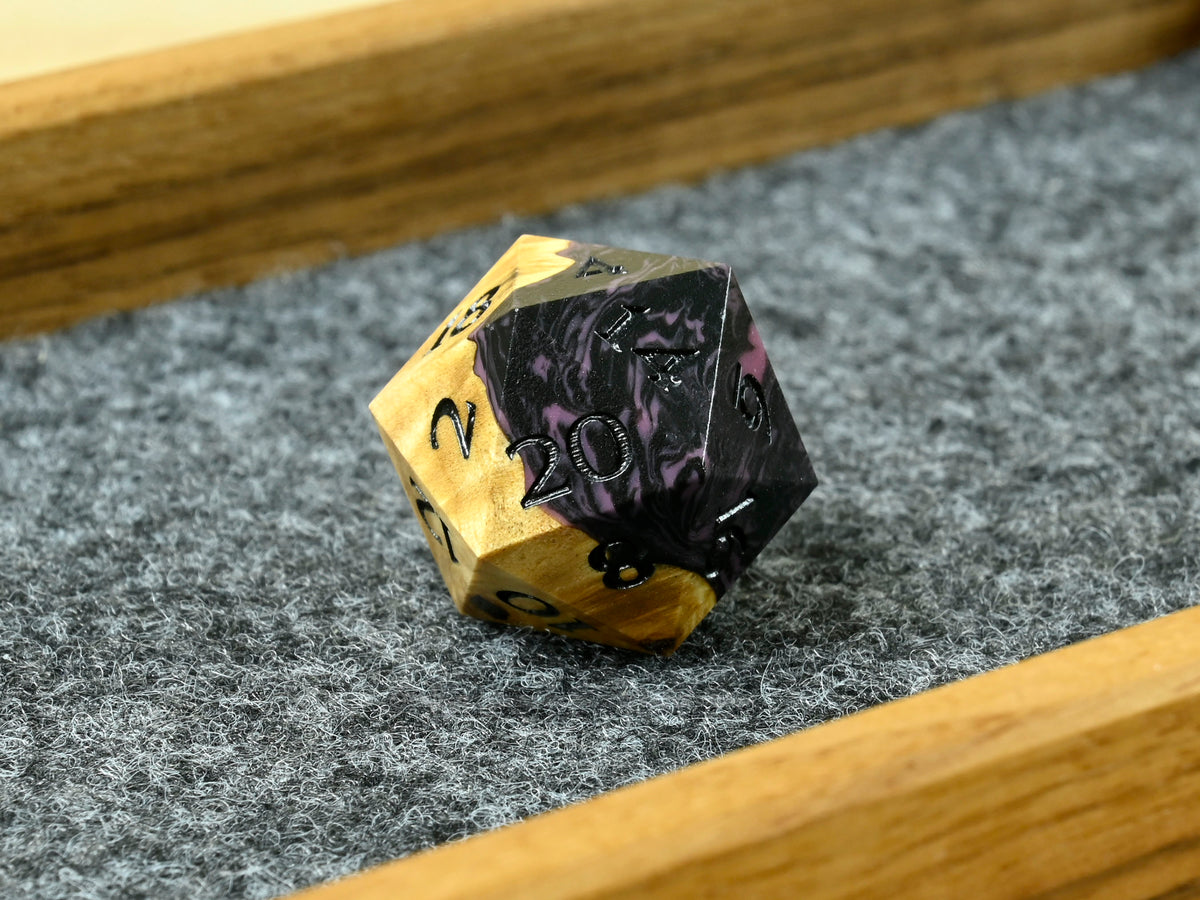 Brazen Bubblegum - Buckeye Burl D20