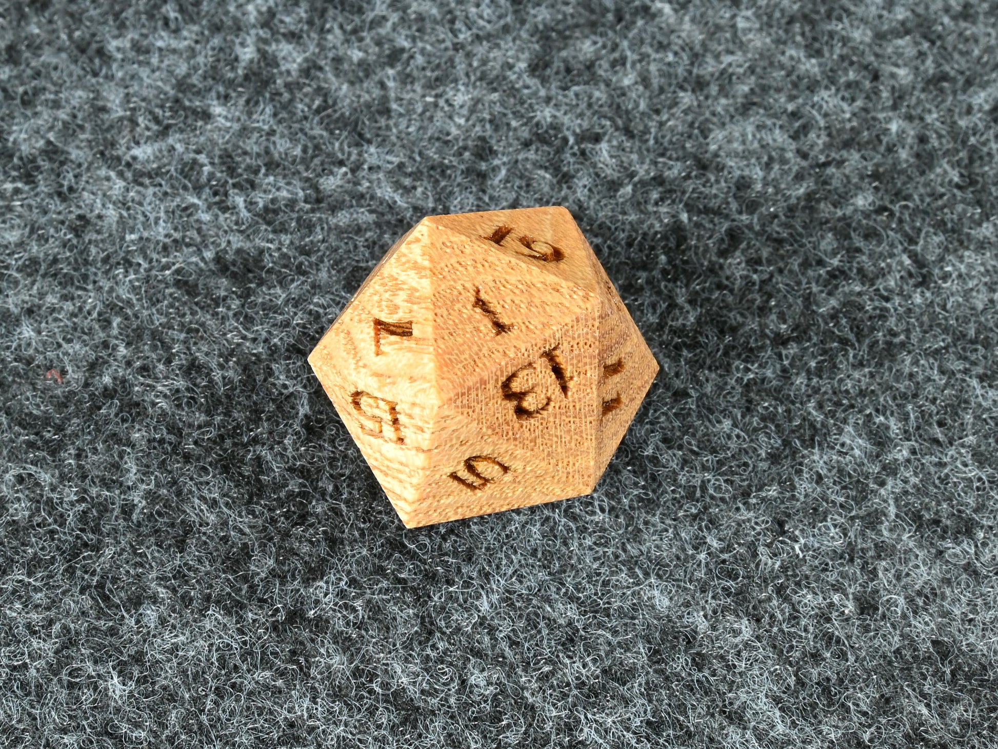 coffeetree wood d20 for dnd rpg