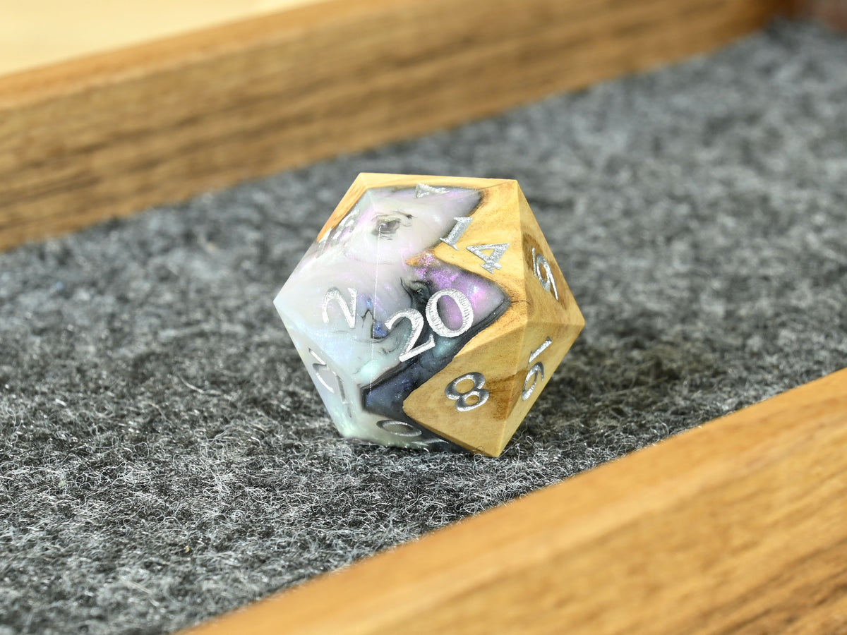 Abalone - Brown Mallee Burl D20 - 3