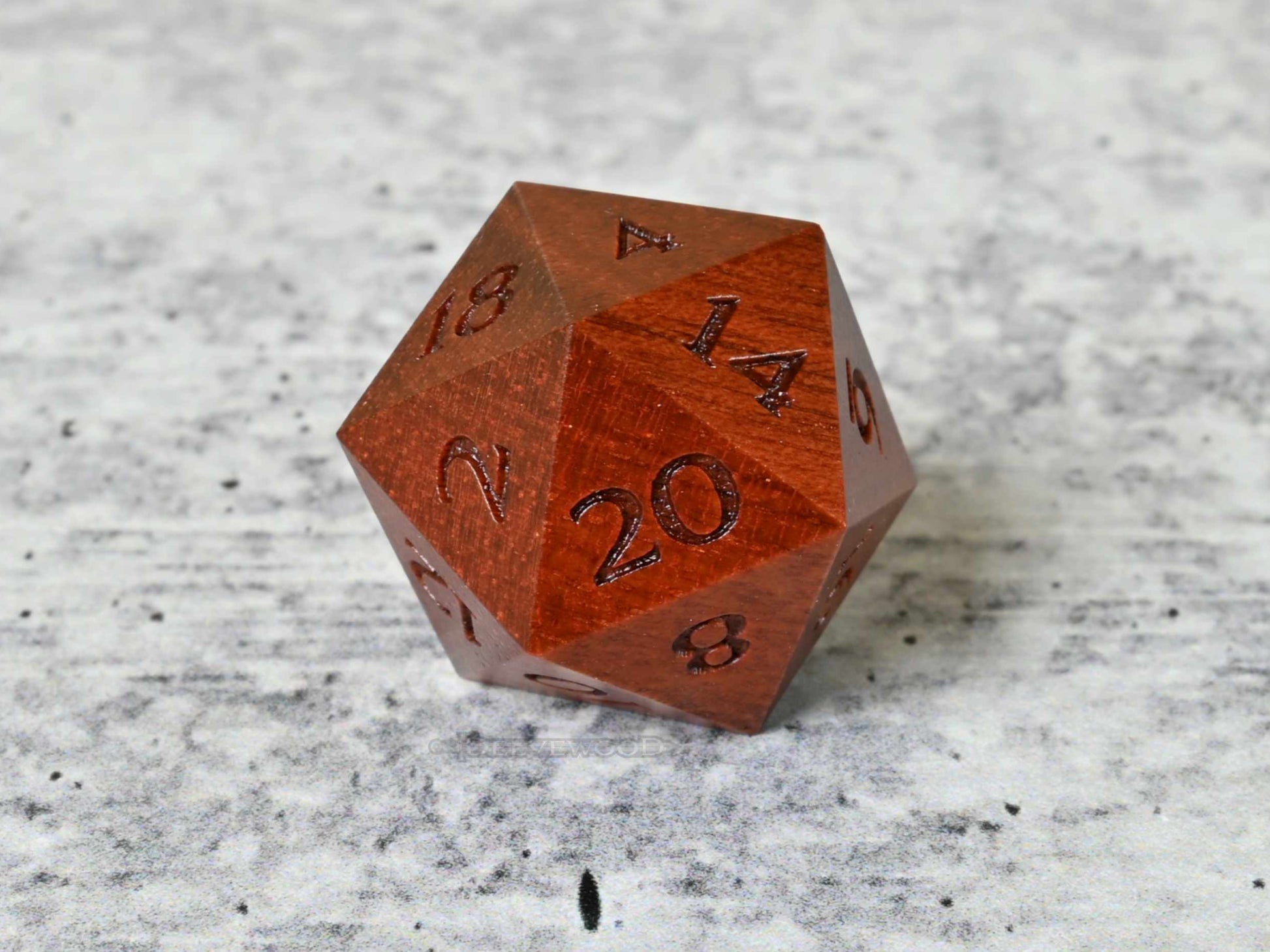Bloodwood d20 dice for dnd ttrpg