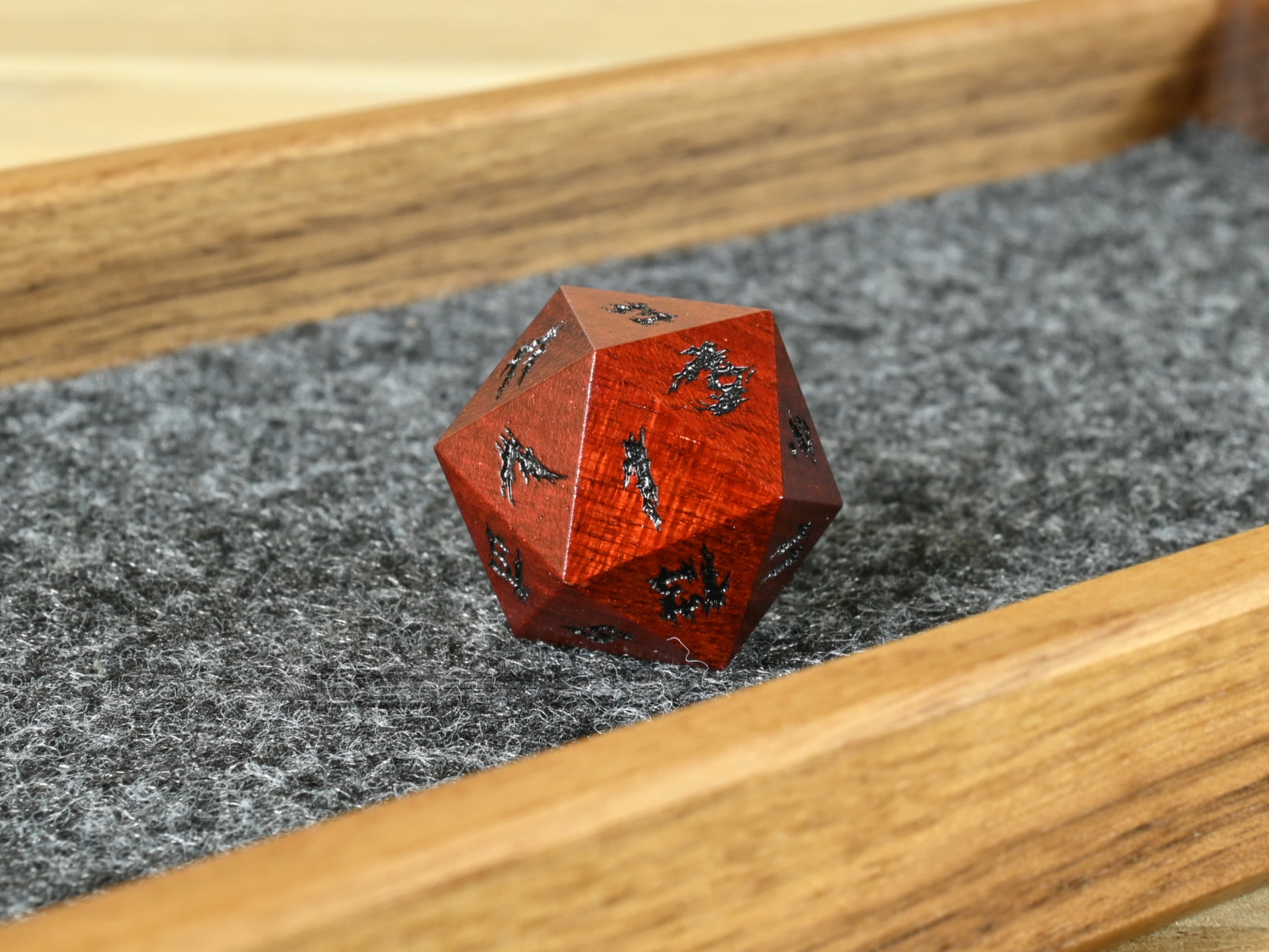 Bloodwood d20 dice