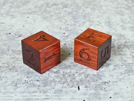 Bloodwood 2d6 dice set for dnd ttrpg