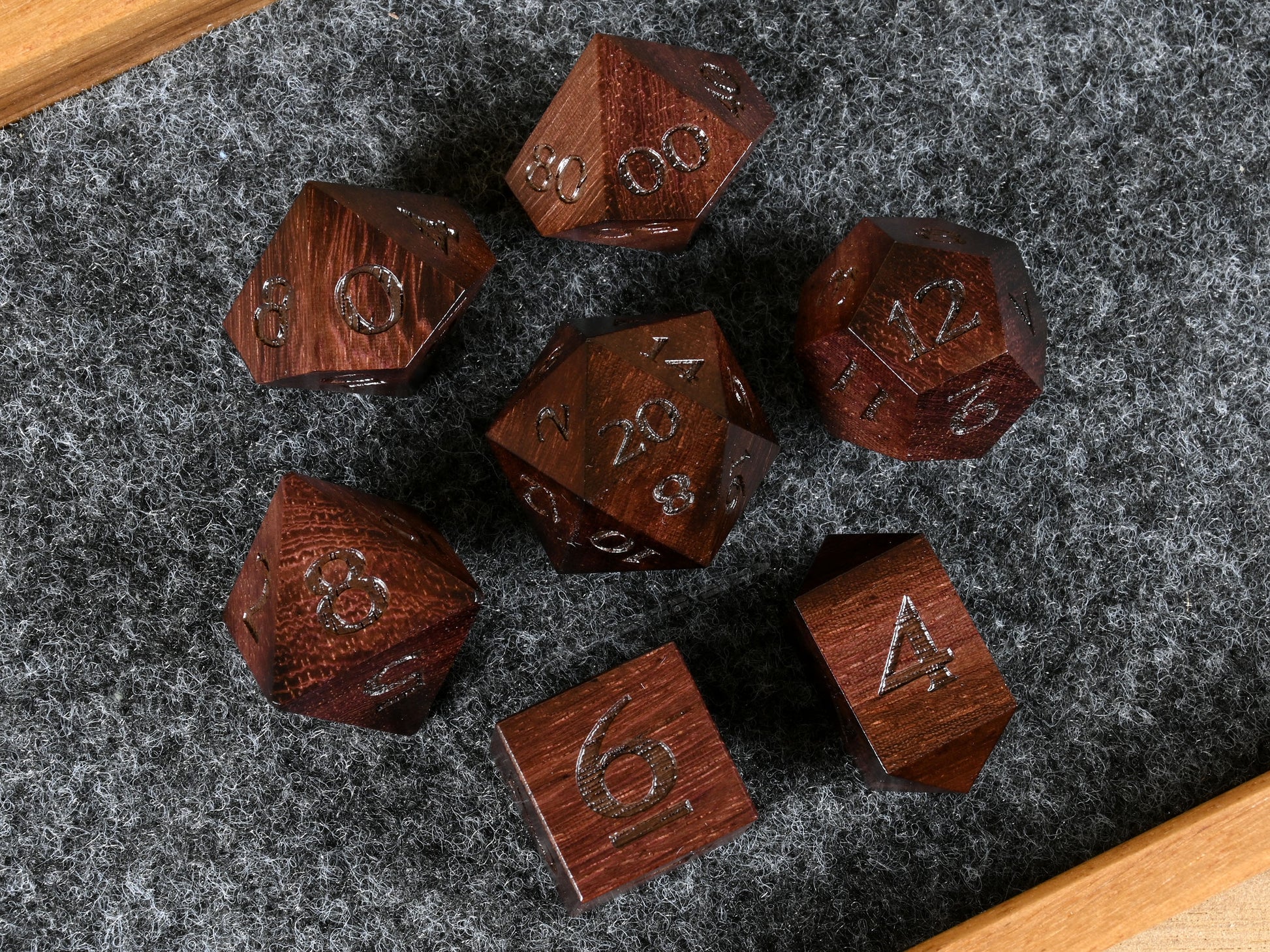 Katalox wood dice set