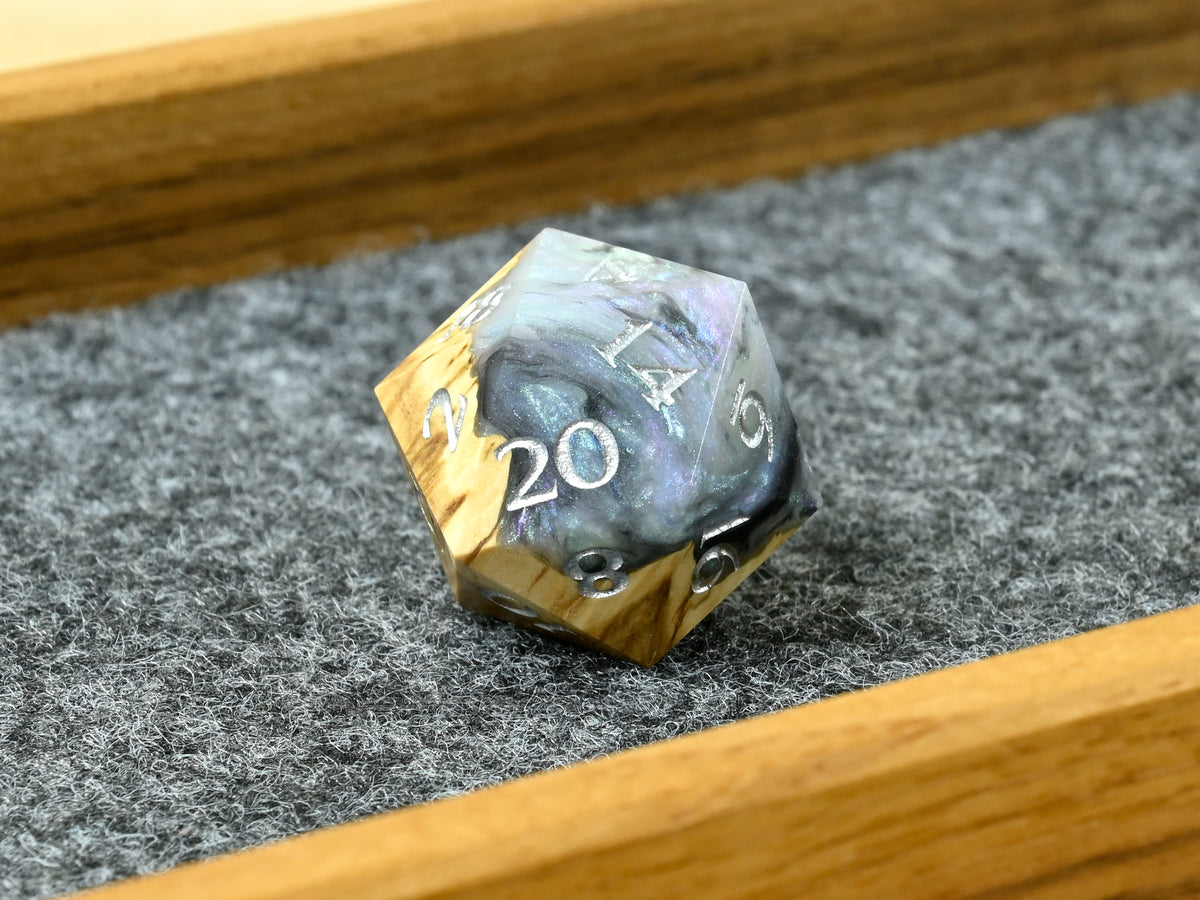 Abalone - Brown Mallee Burl D20 - 1