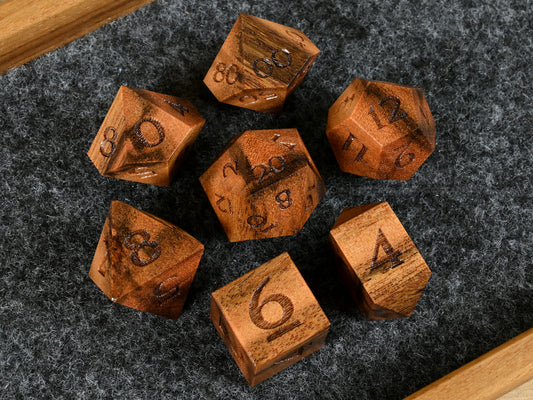 Patagonian rosewood dice set