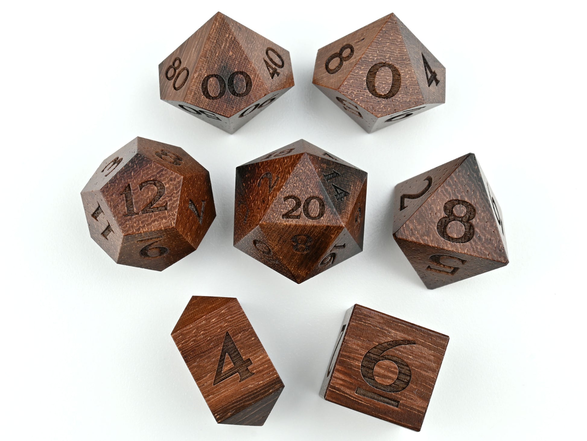 Katalox wood dice set for dungeons and dragons rpg D&D dnd