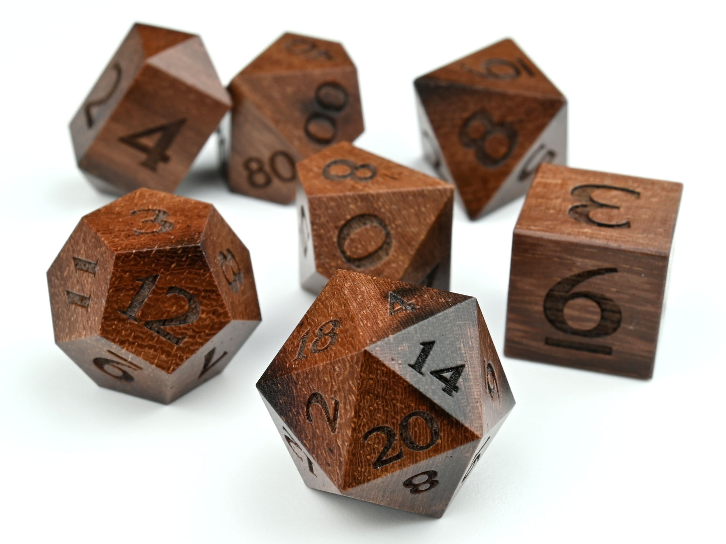 Katalox wood dice set for dungeons and dragons rpg D&D dnd