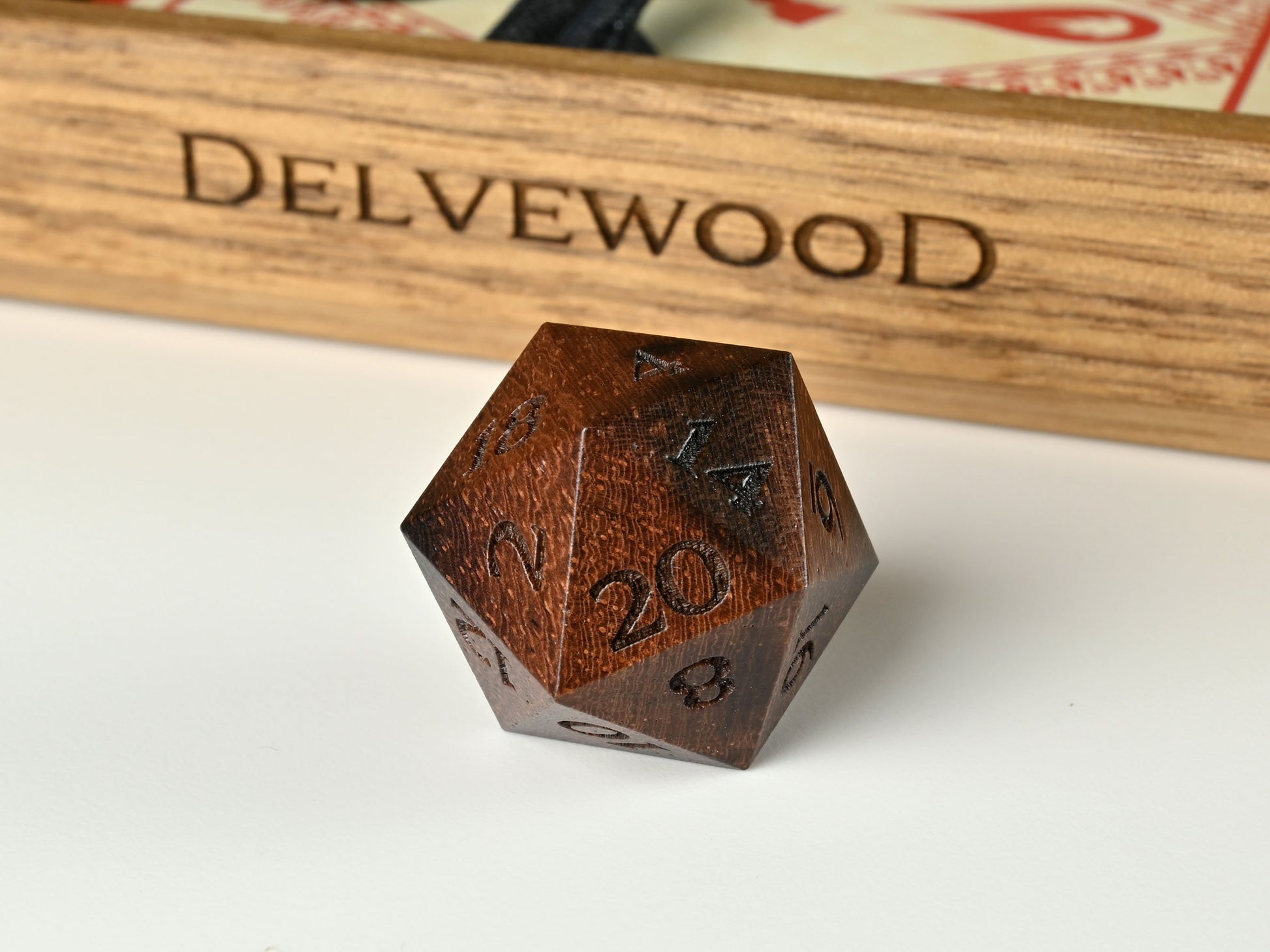 Katalox wood D20 dice