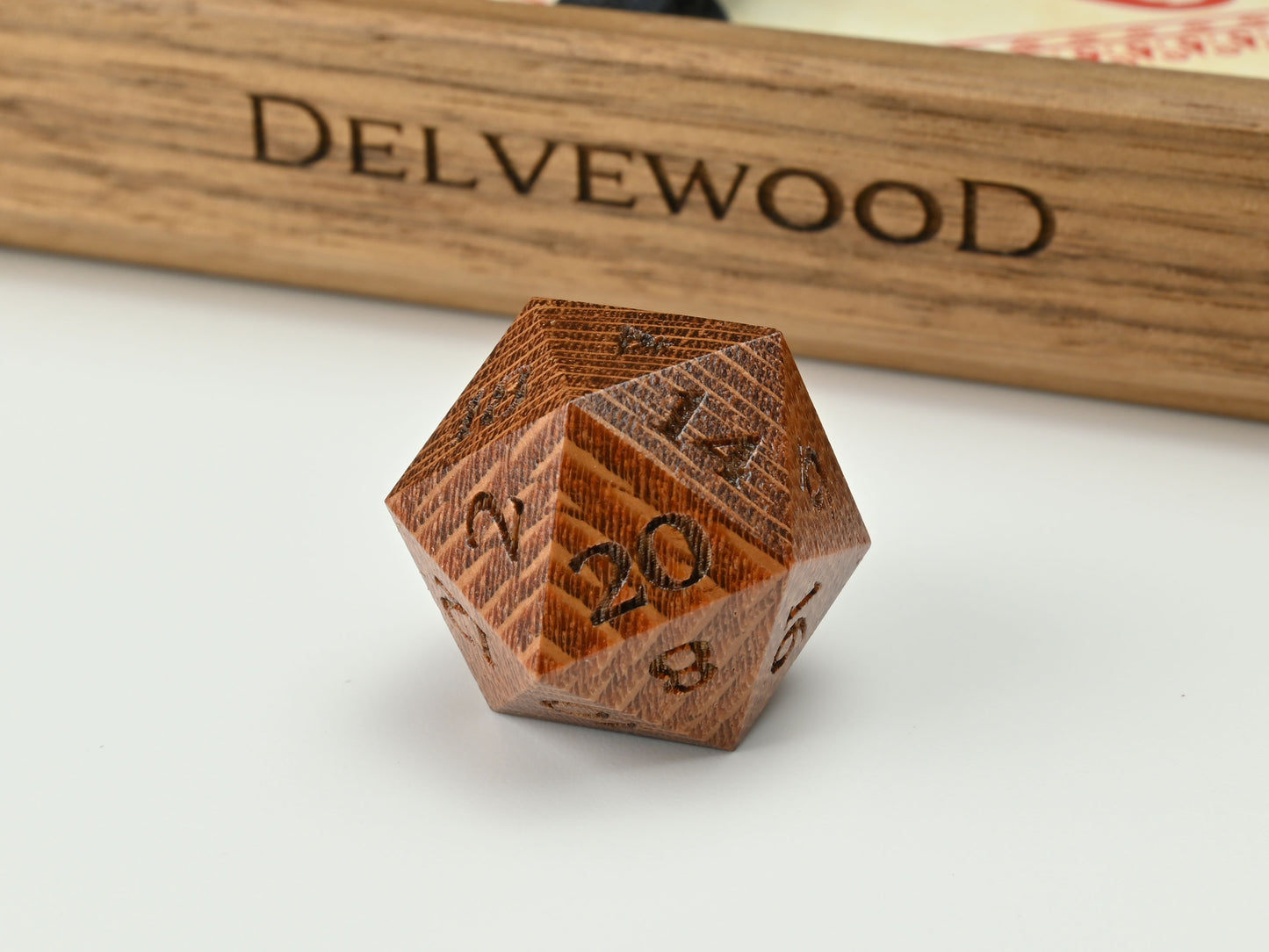 Leopardwood D20 dice