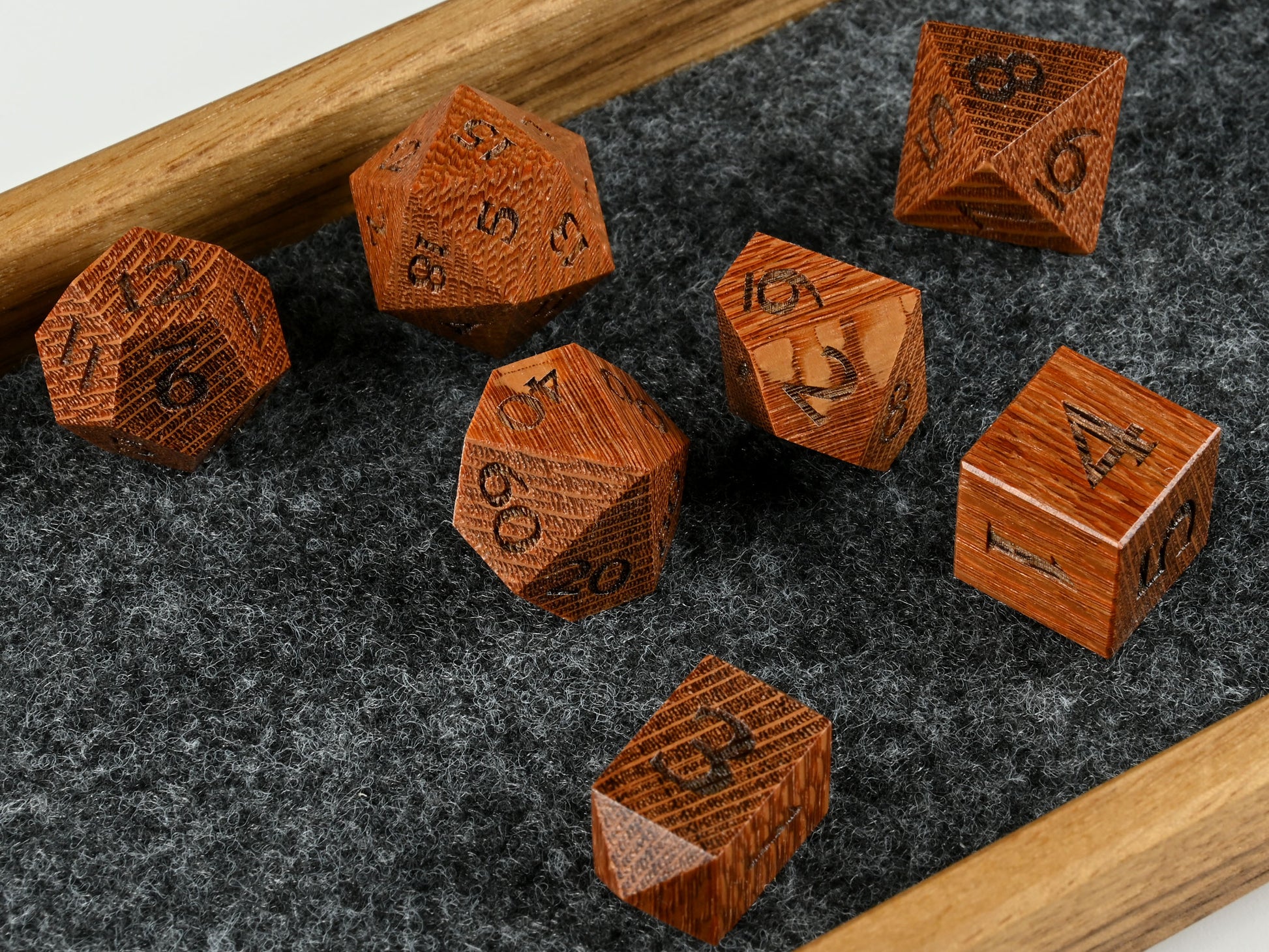 Leopardwood dice set for dnd D&D rpg tabletop gaming