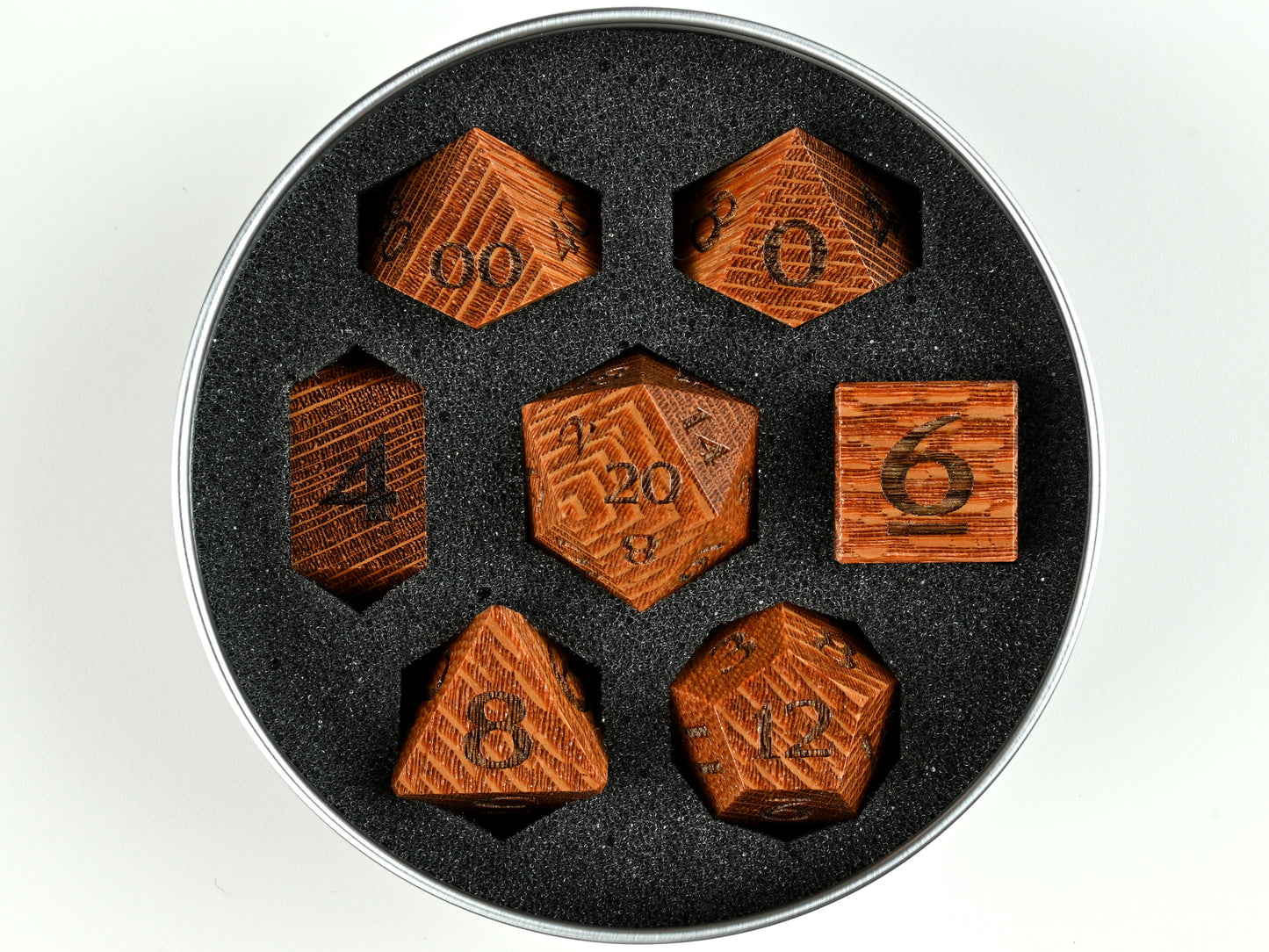 Leopardwood dice set for dnd D&D rpg tabletop gaming
